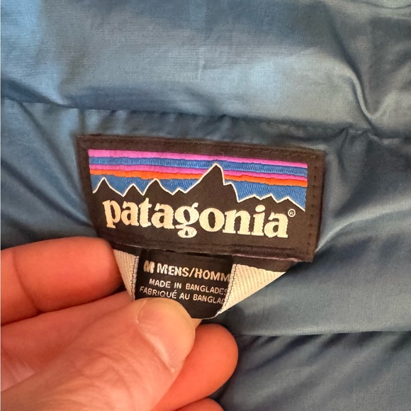 Men’s Patagonia Puffer Jacket; medium; blue; worn - Picture 3 of 6